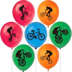 50ct bicycle latex balloons - bmx bike game birthday baby shower wedding first birthday party supplies decorations favors sports home outdoor decor