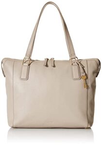 fossil women's jacqueline eco-leather tote bag purse handbag, graystone (model: zb1502788)