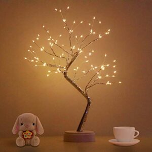 bonsai tree light for room decor, aesthetic lamps for living room, cute night light for house decor, good ideas for gifts, home decorations, weddings,christmas, holidays and more (warm white, 108 led)