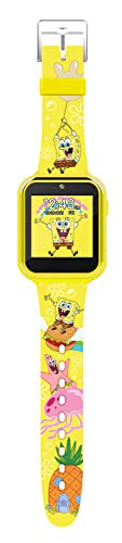 Accutime Kids Nickelodeon Spongebob Squarepants Yellow Educational Learning Touchscreen Smart Watch Toy for Boys, Girls, Toddlers - Selfie Cam, Games, Alarm, Calculator (Model: SGB4090AZ)