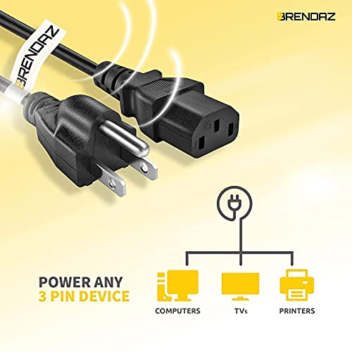 BRENDAZ Compatible Bose S1 Pro Power Cord - 3-Prong Power Connector Compatible with Bose S1 Pro Multi-Position PA Speaker System (6-Feet)