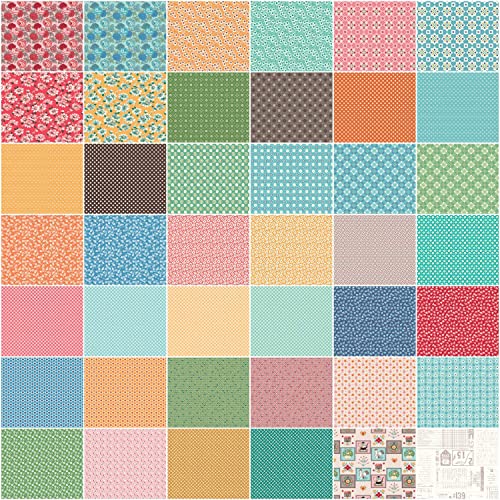 Lori Holt Flea Market Rolie Polie 40 2.5-inch Strips Jelly Roll Riley Blake Designs RP-10210-40