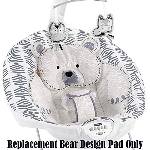 Replacement Pad for Fisher-Price See and Soothe Deluxe Bouncer - GDP73 ~ Gray Black Tan Colors ~ Bear Design