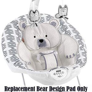 Replacement Pad for Fisher-Price See and Soothe Deluxe Bouncer - GDP73 ~ Gray Black Tan Colors ~ Bear Design