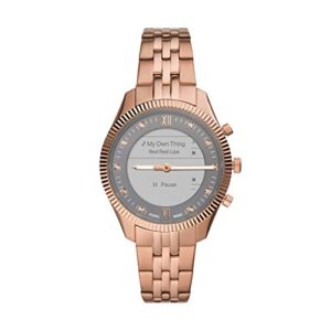 Fossil Women's 38mm Scarlette Mini Stainless Steel Hybrid HR Smart Watch,Fitness Tracker, Color: Rose Gold (Model: FTW7043)