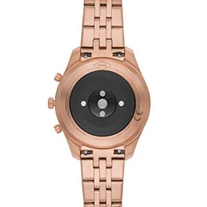 Fossil Women's 38mm Scarlette Mini Stainless Steel Hybrid HR Smart Watch,Fitness Tracker, Color: Rose Gold (Model: FTW7043)