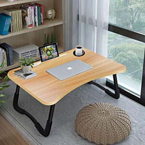 Laptop Bed Desk,Portable Foldable Laptop Lap Desk Tray Table with USB Charge Port/Cup Holder/Storage Drawer,for Bed/Couch/Sofa Working, Reading