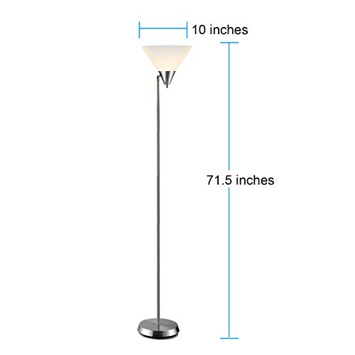 THOVAS Floor Lamp Standing Lamp Adjustable Head Arcylic Shade Floor Lamps for Living Room/Office/Bedroom by ONEXT