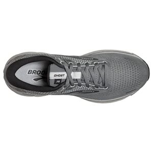 Brooks Ghost 14 Sneakers for Men Offers Soft Fabric Lining, Plush Tongue and Collar, and L Lace-Up Closure Shoes Grey/Alloy/Oyster 11 D - Medium