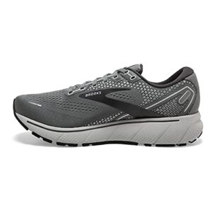 Brooks Ghost 14 Sneakers for Men Offers Soft Fabric Lining, Plush Tongue and Collar, and L Lace-Up Closure Shoes Grey/Alloy/Oyster 11 D - Medium