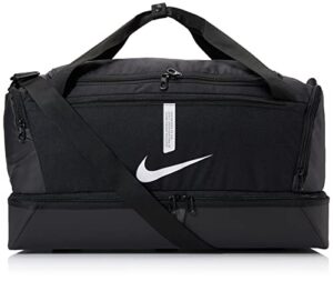 nike, academy team, football duffel bag,black/black/(white)