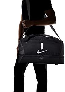 NIKE, Academy Team, Football Duffel Bag,Black/Black/(White)