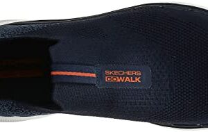 Skechers Men's Gowalk 6-Stretch Fit Slip-On Athletic Performance Walking Shoe, Navy/Orange, 12