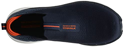 Skechers Men's Gowalk 6-Stretch Fit Slip-On Athletic Performance Walking Shoe, Navy/Orange, 12