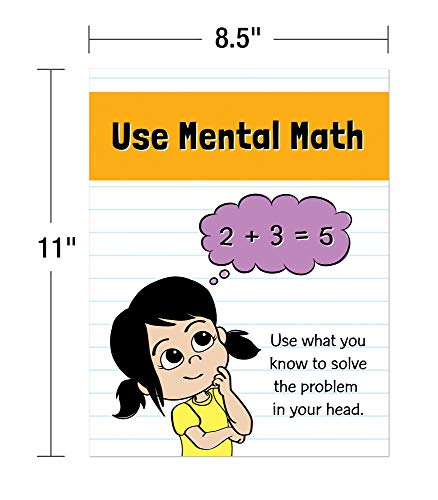 Carson Dellosa Math Strategies Posters, 8.5" x 11" Math Posters for Wall Decor, Bulletin Board, Classroom Decor, Daycare Supplies, Office Decor, Homeschool and Classroom Posters (14 Posters)