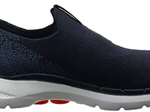 Skechers Men's Gowalk 6-Stretch Fit Slip-On Athletic Performance Walking Shoe, Navy/Orange, 12