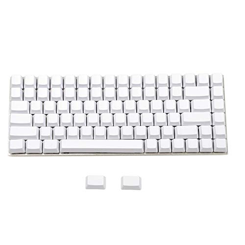 YMDK White Black Dolch Thick PBT 84 68 64 Blank Keyset OEM Profile Keycaps for MX Mechanical Keyboard Keychron K2 K6 Keycool Tada68 YD64 (White)