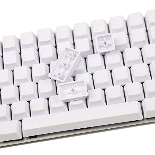 YMDK White Black Dolch Thick PBT 84 68 64 Blank Keyset OEM Profile Keycaps for MX Mechanical Keyboard Keychron K2 K6 Keycool Tada68 YD64 (White)
