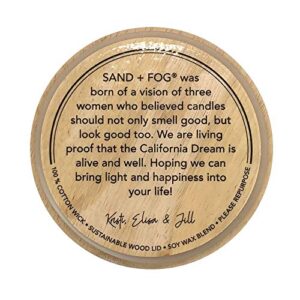 Sand + Fog Scented Candle -Tahitian Vanilla – Additional Scents and Sizes – 100% Cotton Lead-Free Wick - Luxury Air Freshening Jar Candles - Perfect Home Decor – 12oz