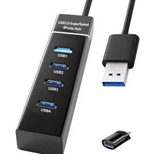 PS4/PS5 USB Hub, ApexOne 4-Port USB 3.0 Hub High Speed 5Gbps USB Splitter Adapter for PS4/PS5, Xbox One/360, Mouse, Keyboard, Laptop, Notebook PC, Moblie HDD, MacBook, Mac Pro/Mini, iMac, Surface Pro