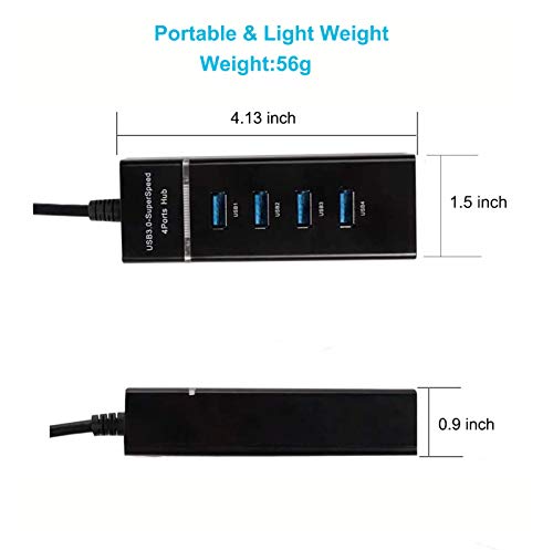 PS4/PS5 USB Hub, ApexOne 4-Port USB 3.0 Hub High Speed 5Gbps USB Splitter Adapter for PS4/PS5, Xbox One/360, Mouse, Keyboard, Laptop, Notebook PC, Moblie HDD, MacBook, Mac Pro/Mini, iMac, Surface Pro