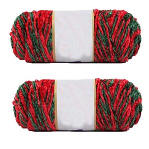 400g soft chenille velvet yarn hand knitting yarn fluffy chenille yarn for crochet hat scarf sweater shoes bag knitting materials red green