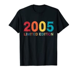 18th birthday boy girl 18 years 2005 funny gift t-shirt