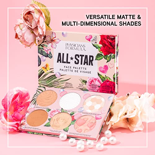 Physicians Formula All-Star Face Palette Holiday Gift Set For Women Bronzer, Blush, Powder Makeup Collection | Christmas | Dermatologist Tested, Clinicially Tested