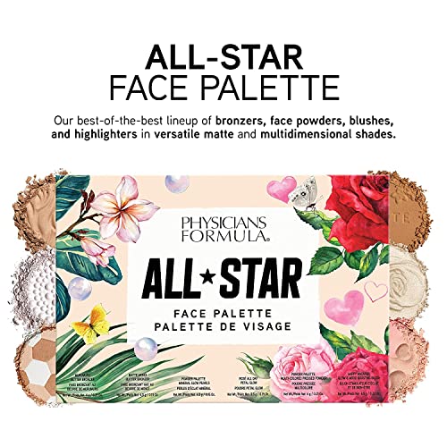 Physicians Formula All-Star Face Palette Holiday Gift Set For Women Bronzer, Blush, Powder Makeup Collection | Christmas | Dermatologist Tested, Clinicially Tested