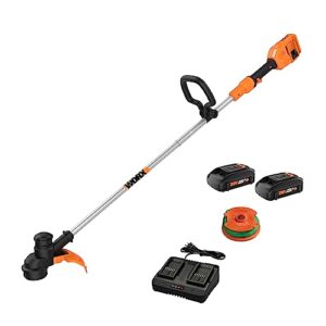 worx wg183 40v 13" cordless string trimmer (batteries & charger included)