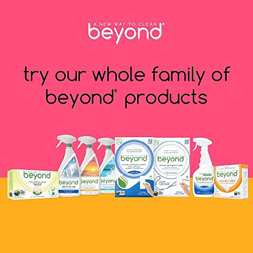 Beyond Laundry Detergent Sheets (32 sheets) - Free & Clear - Eco-friendly, Hypoallergenic. Biodegradable. Paraben free. Travel friendly. Plastic Free Packaging