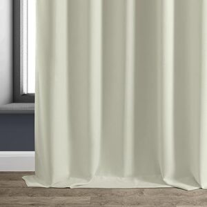 HPD HALF PRICE DRAPES Solid Thermal Insulated Blackout Curtains for Bedroom 50 X 96 Signature Linen Window Treatment Curtain (1 Panel), FLCH-FMBO20128-96, Excursion Ivory