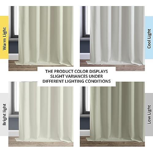 HPD HALF PRICE DRAPES Solid Thermal Insulated Blackout Curtains for Bedroom 50 X 96 Signature Linen Window Treatment Curtain (1 Panel), FLCH-FMBO20128-96, Excursion Ivory