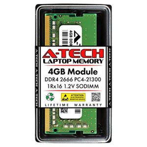a-tech 4gb memory ram for dell alienware area-51m - ddr4 2666mhz pc4-21300 non ecc so-dimm 1rx16 1.2v - single laptop & notebook upgrade module (replacement for snpkn2nmc/4g)