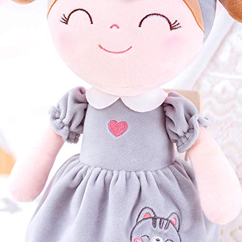 Gloveleya Baby Doll Girl Gifts Soft Plush Kitty Cat Dolls Girls Toy 14" with Gift Box