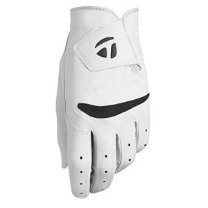 taylormade 2021 status jr. glove, left hand, large,white