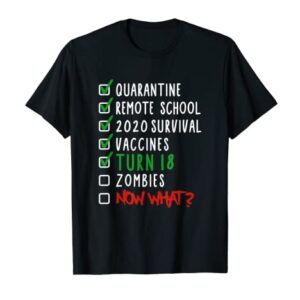 Funny 18th Birthday Gift I 18 Years I 2003 2021 I Quarantine T-Shirt