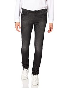 a|x armani exchange men's 5 pocket skinny jeans, black denim, 38r
