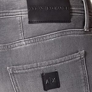 A|X Armani Exchange Men's 5 Pocket Light Slim Jeans, Grey Denim, 36R