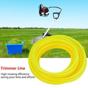 Round Trimmer Cord, Mower Line, Strimmer Cord, Nylon Round Line, Trimmer Line, for Lawn Mower Brush Cutter Grass Trimmer Strimmer(3.0mm*15m-yellow)