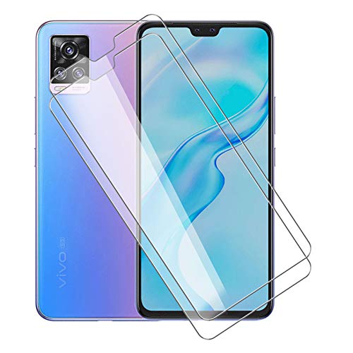 KJYF For Vivo V20 Pro 5G Screen Protector Tempered Galss, [2 Pack] High Clear [9H Hardness] [Bubble Free] Screen Tempered Glass Protective Film for Vivo V20 Pro 5G 6.44 Inch.