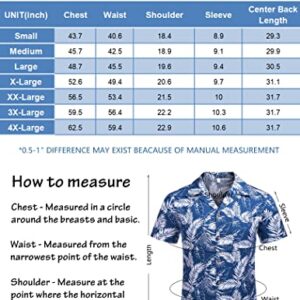 COOFANDY Men Hawaiian Floral Shirts Loose Fit Tropical Holiday Linen Beach Shirts