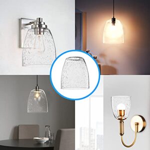 OhLectric Handblown Clear Seeded Glass Shade - Vintage Styled Light Shade For Chandelier And Pendant Lights - Excellent Replacement Shade For Light Fixtures - Easy To Install - 4.73”x4.33” - OL-42780