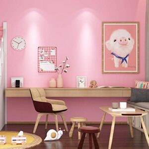 FunStick Solid Pink Wallpaper Pink Peel and Stick Wallpaper Pink Contact Paper Self Adhesive Thick Removable Wall Paper Roll for Girls Bedroom Nursery Walls Cabinet Drawers Kids Vanity Desk 12" x 200"