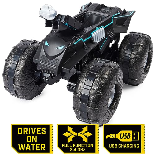 DC Comics Batman, All-Terrain Batmobile Remote Control Vehicle, Water-Resistant Batman Toys for Boys Aged 4 and Up