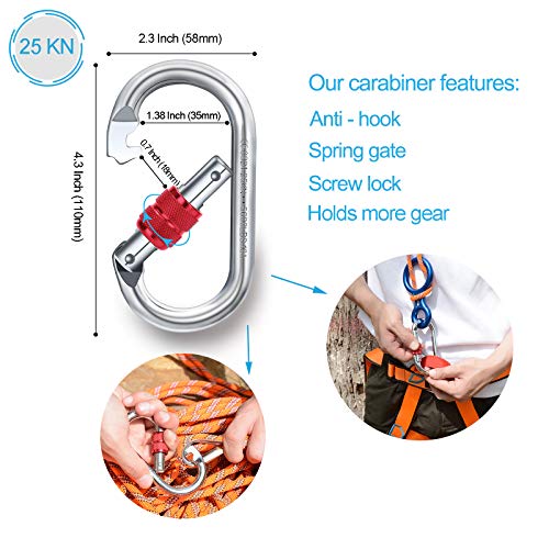 WEREWOLVES Climbing Rope, 32ft/65ft/98ft/165ft/230ft High Strength Outdoor Safety Static Rock Climbing Rope, Escape Rope, Rappelling Rope, Fire Rescue Parachute Rope (Blcak 8mm, 32FT(10M))
