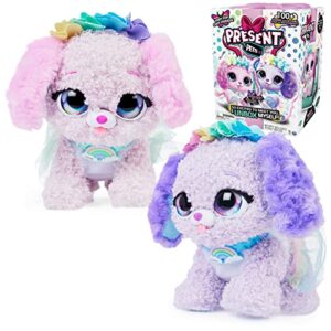 present pets, fairy puppy interactive surprise plush toy pet with over 100 sounds & actions (style may vary), girls gifts, kids toys for girls