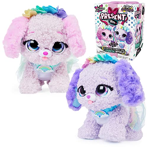 Present Pets, Fairy Puppy Interactive Surprise Plush Toy Pet with Over 100 Sounds & Actions (Style May Vary), Girls Gifts, Kids Toys for Girls