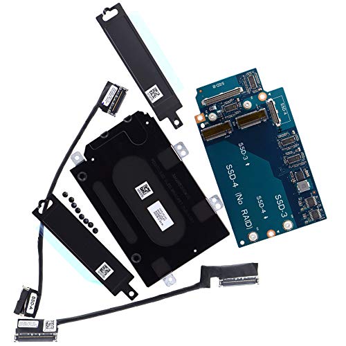 Deal4GO SATA Interposer Board D3P25 LS-J106P to NVMe M.2 SSD Hard Drive SSD-3 & SSD-4 w/ 2.5" HDD Bracket R24Y6 for Dell Alienware Area-51m R2