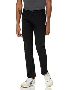 a|x armani exchange men's 5 pocket straight, black stretch bull denim